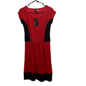 NWT Nic and Dom red black dress woman’s size small